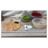 Mixing Bowls, Cutting Board and more