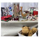 2 Totes, 1 Lid of Christmas Decor