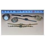 Vtg snake-motif bangle watch, Pocket Watch and
