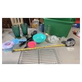 Tote with Glasses, Goblets, Plasticware and more
