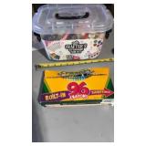 Crafters storage tub with Markers, Fabric Paints,