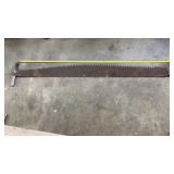 Two man cross cut saw with one end missing