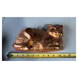 Copper Colored Kitty Decor