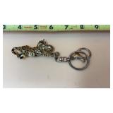 Effy Keyring Keychain Silver Tone  Panther Black