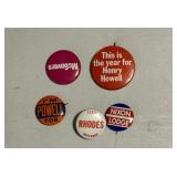 5 Political Pins - Nixon