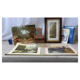 New United States Wooden Puzzle, Painting, Framed