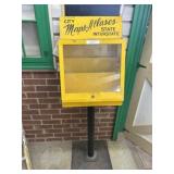 Vintage Yellow Metal Gas Station Road Map Display
