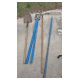 Post Hole Digger Shovel Rake