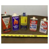 Zippo and Ronsonol Lighter Fluid Cans with