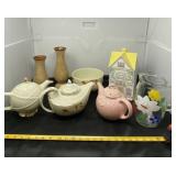 Pink Hall Teapot with Cracked Lid