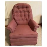 Status Fine Chairs by Rowe Swivel Burgundy Chair