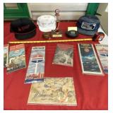 Old Highway Maps, Hats, Trophy and Yo-Yo
