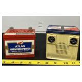 Plastic Atlas and Delco Small Replica Battery