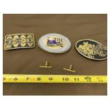 Brass Blaw-Knox Belt Buckles and Pins