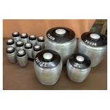 1950s Kromex Spun Aluminum Canisters
