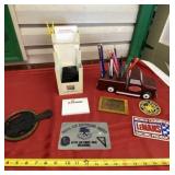 Wooden Truck Pen Holder, Patches, Emblems, Amtrak