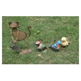 Three Metal Lawn Ornaments