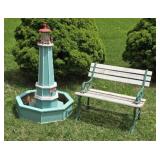 32" Park Bench and Lighthouse