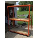 Steel Frame Shelving on Casters 55"X69"
