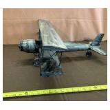 Vintage-Style Biplane Model Crafted from