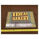 Vintage Ideal Bakery Metal Sign