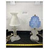 Art Deco Glass Boudoir Lamp