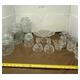 L. E. Smith Moon & Stars Pattern Clear Glass