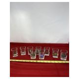 Square Shot Glasses with logos.