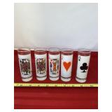 4 Inch Playing card Shot Glasses.
