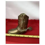 Brass Cowboy Boot with Spur