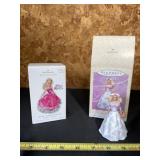 Hallmark Keepsake 1994 & 95 Barbie Ornaments.