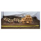 German Wooden Hofbrau Beer Wagon