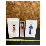 2010 Superstar Ken and Brunette Bubble Ornaments