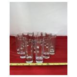 Four Inch Clear Glass Shot Glasses.