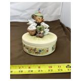 vintage M.J. Hummel "Playmates" Boy with Rabbits