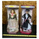 1997 & 98 Austrian and Chilean Barbies.