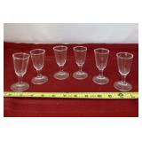 Vintage set of cordial glasses.