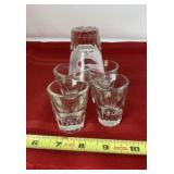 Heavy Ribbed Base Design Shot Glasses
