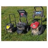 Three gas pressure washers parts or repair