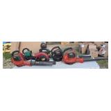 Five gas leaf blowers for parts or repair