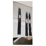 3  new lawn mower blades