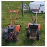 Two Ariens rear tine tillers one on the right