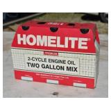 Six bottles of Homelite 2-cycle engine oil
