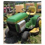 John Deere 210 riding mower with rear wheel