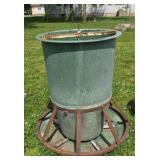 41 in tall fiberglass round hog feeder