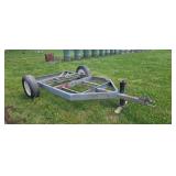Heavy duty single axle trailer 12 ft front of