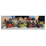 4 chain saws for parts for repair