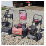 Three gas pressure washers for parts or repair