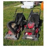Two Craftsman vac mowers for parts or repair