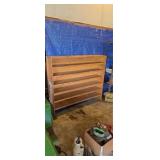 64"W X 56" wood shelving unit made it 3/4 inch